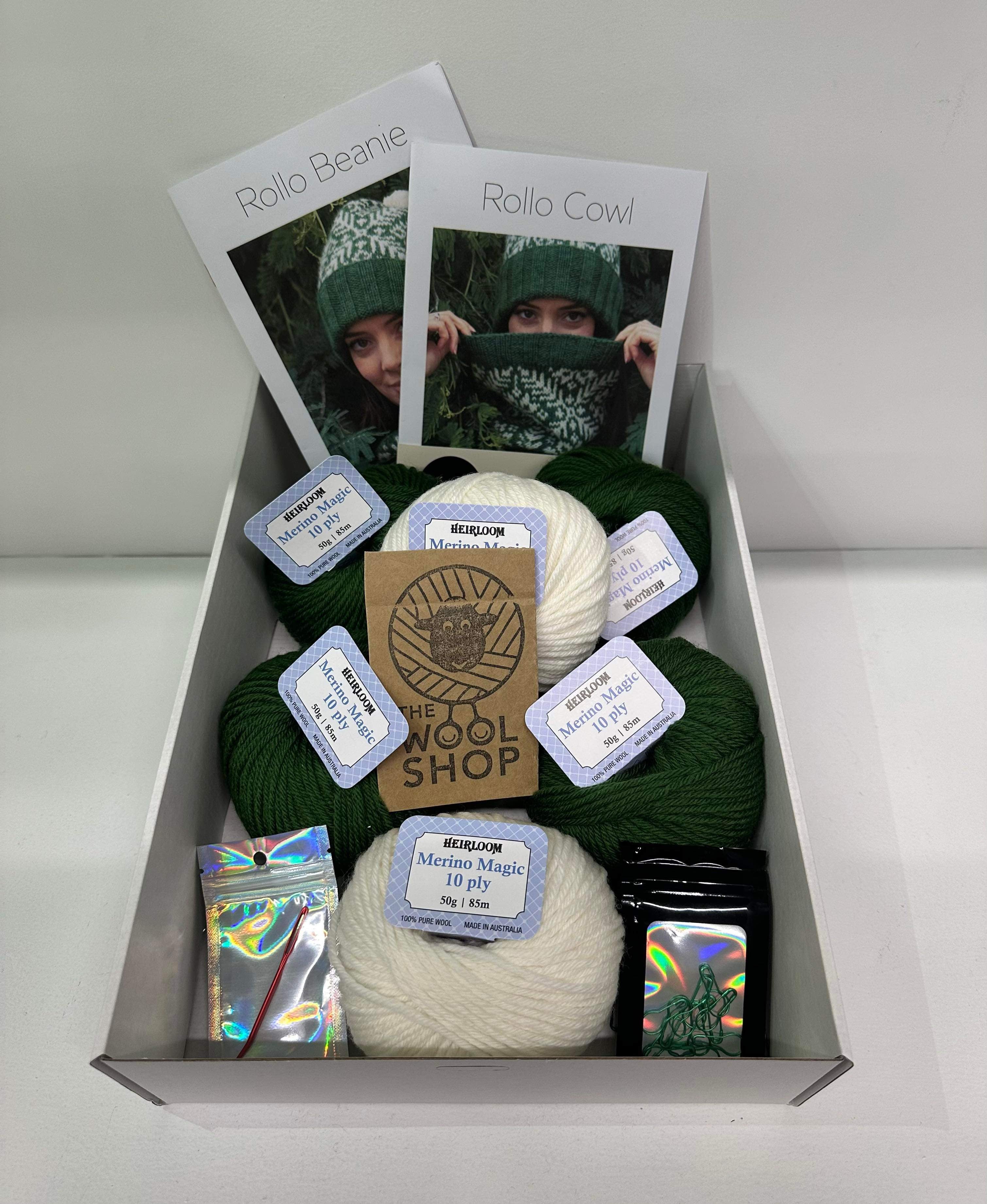 Rollo Beanie & Cowl Kit - Merino Magic