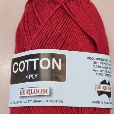 Heirloom cotton 4 ply yarn
