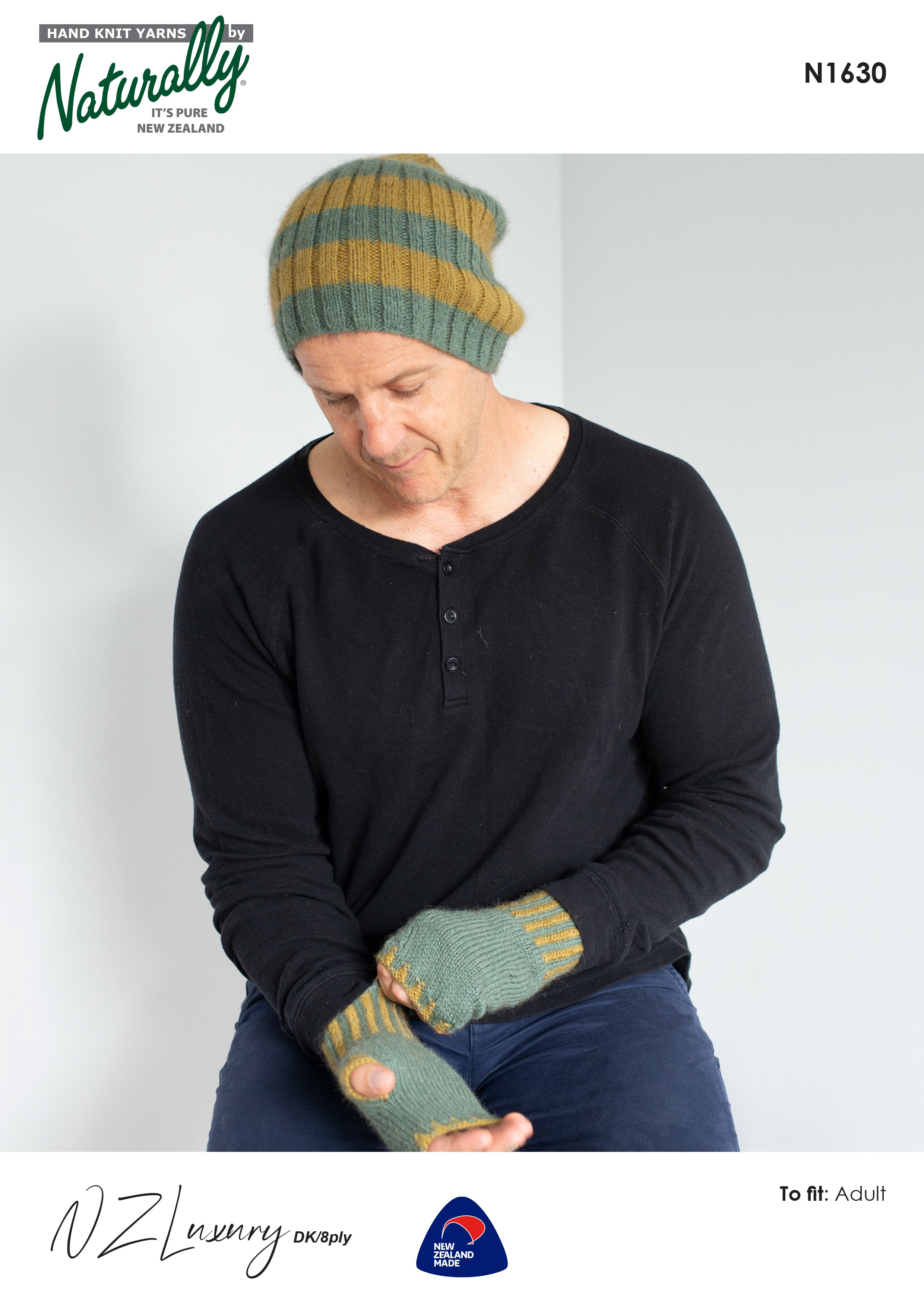 His Beanie & Fingerless Gloves N1630