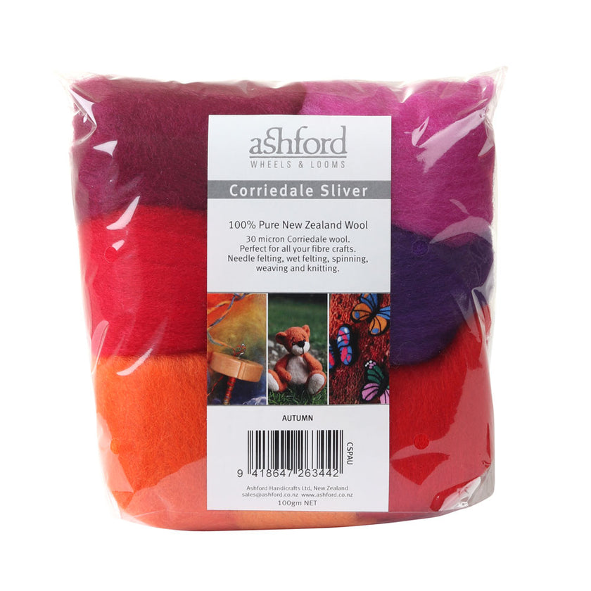 Corriedale Sliver Packs 100g - Ashford