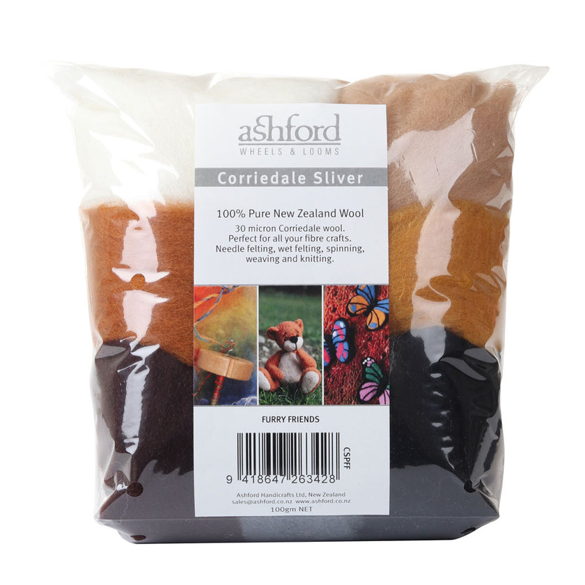 Corriedale Sliver Packs 100g - Ashford