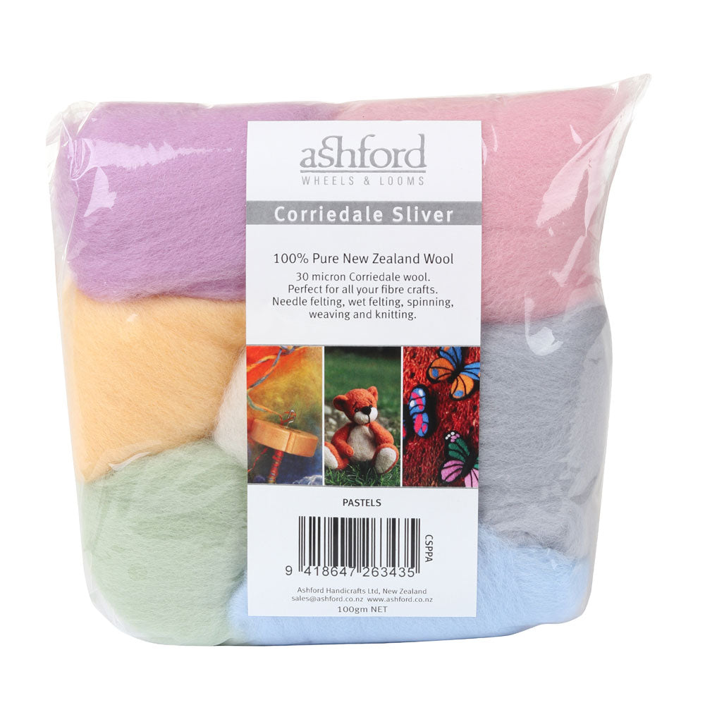 Corriedale Sliver Packs 100g - Ashford