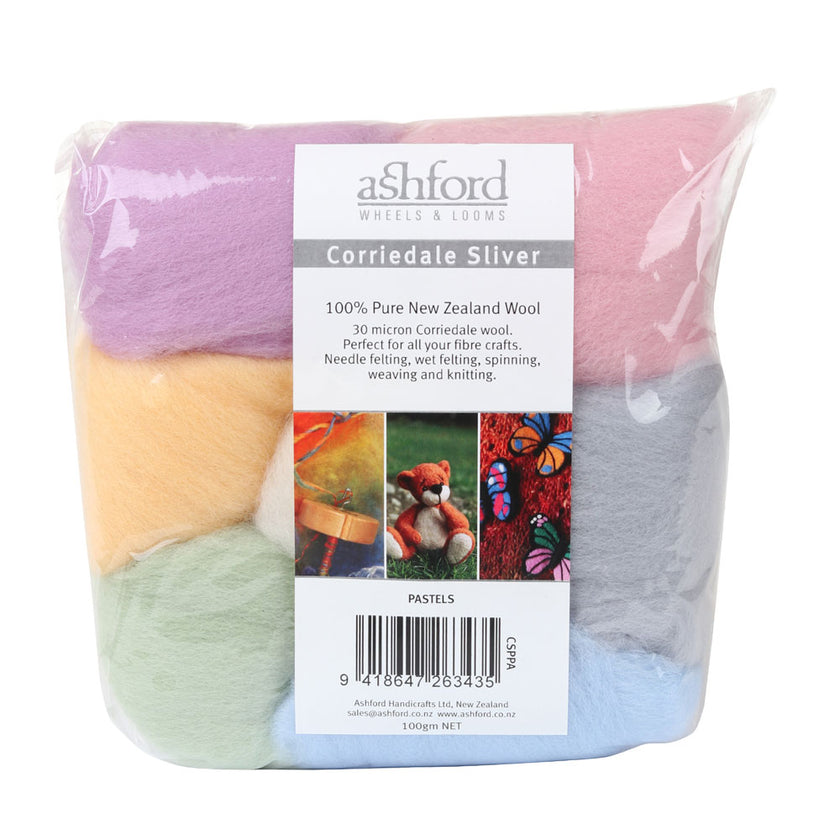 Corriedale Sliver Packs 100g - Ashford