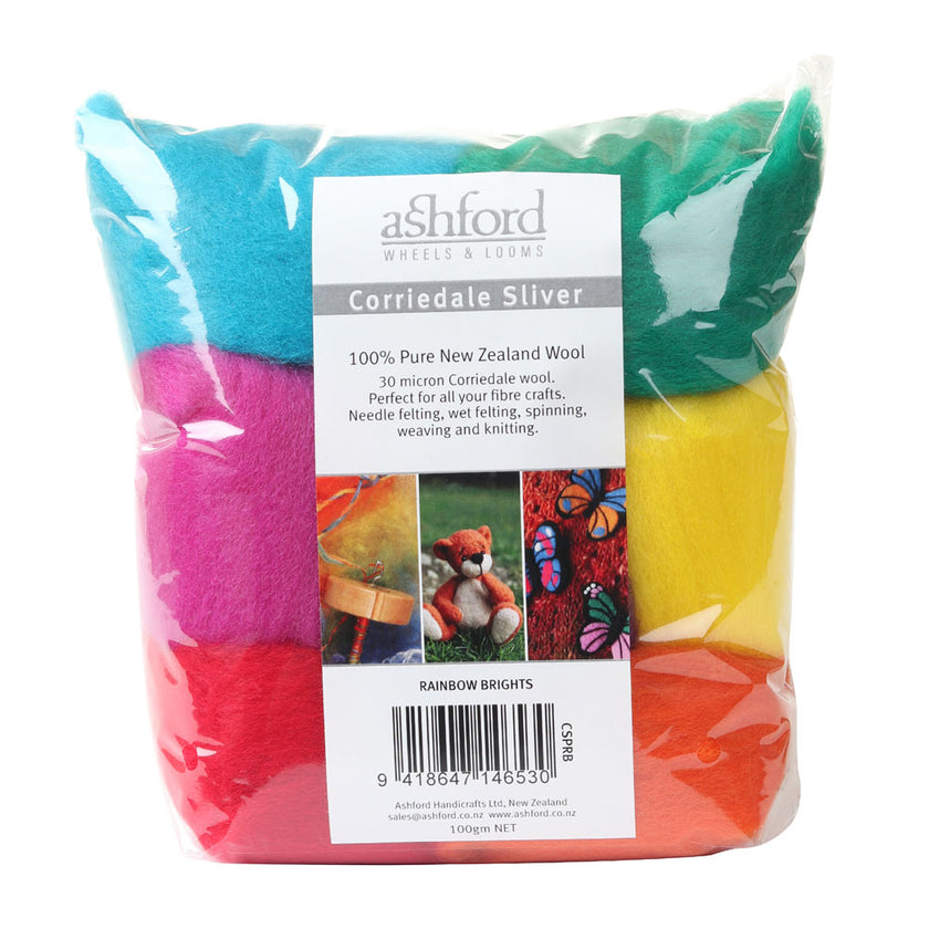 Corriedale Sliver Packs 100g - Ashford