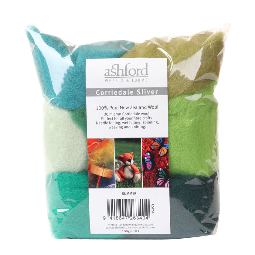 Corriedale Sliver Packs 100g - Ashford