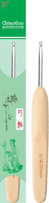 ChiaoGoo Crochet Hook - Metal Head and Bamboo Handle