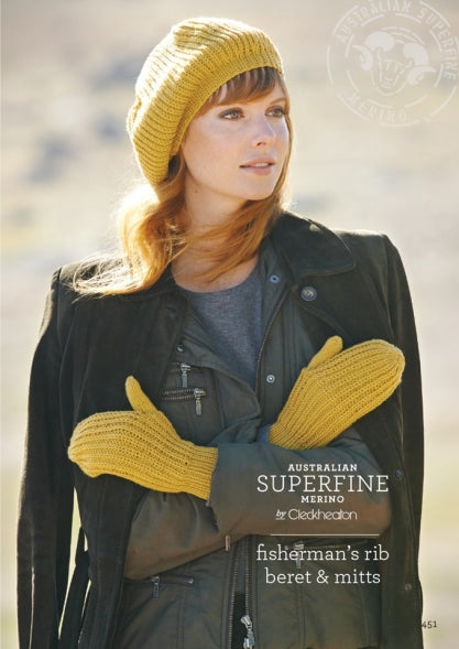 Fisherman's Rib Beret & Mitts Pattern Leaflet