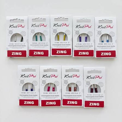 Zing Interchangeable Needles - Knit Pro 5cm long
