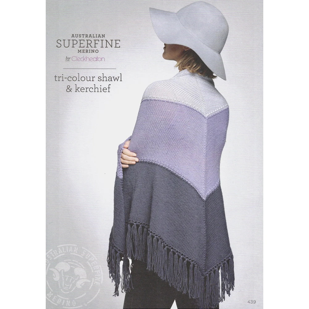Cleckheaton Tri-Colour Shawl & Kerchief pattern leaflet