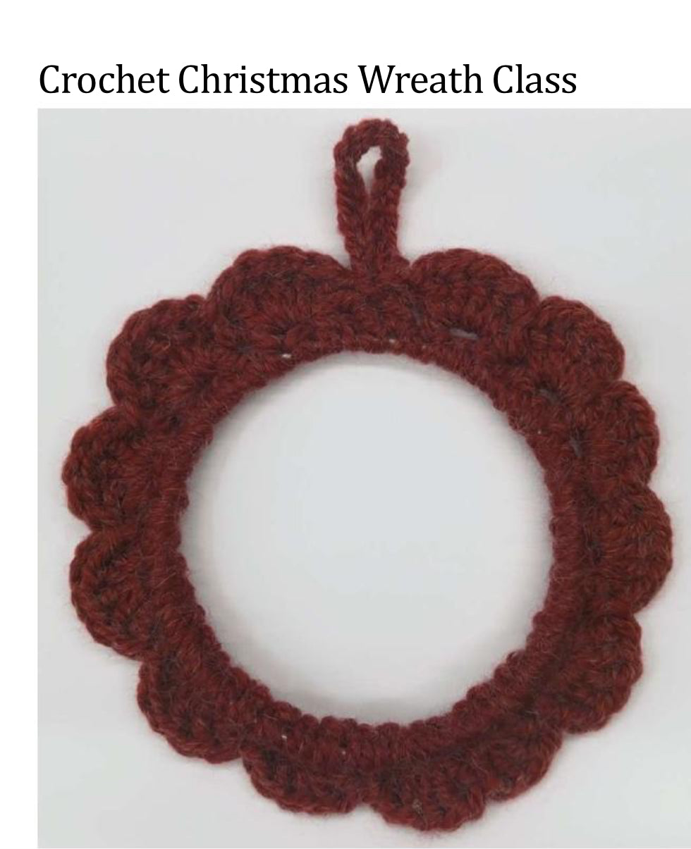 Crochet Christmas wreath workshop