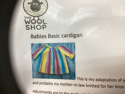 Easy Baby Cardigan Pattern - A Wool Shop pattern