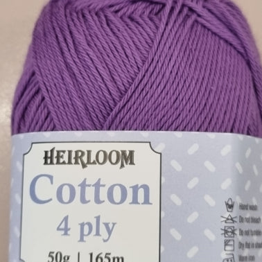 Heirloom cotton 4 ply yarn