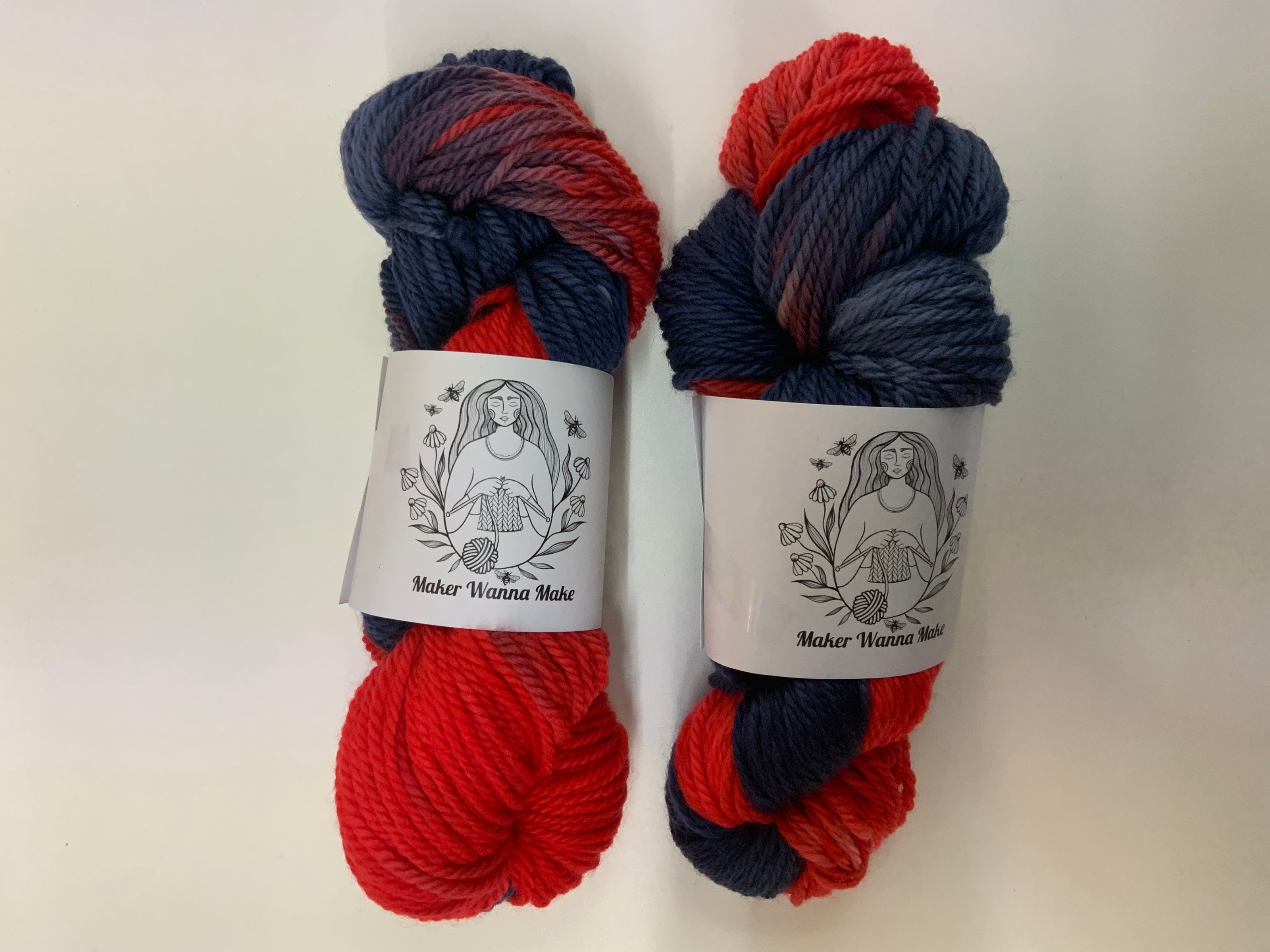 Hand Dyed Yarn - 12 ply - 100g