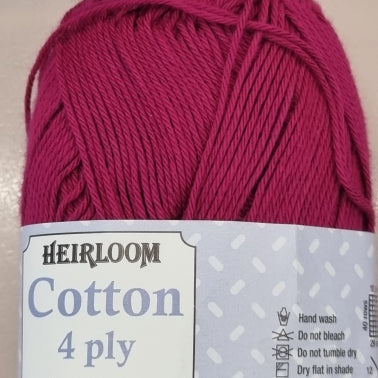 Heirloom cotton 4 ply yarn