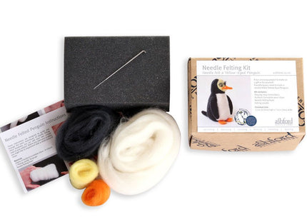 Needle Felting Kit - Yellow-Eyed Penguin