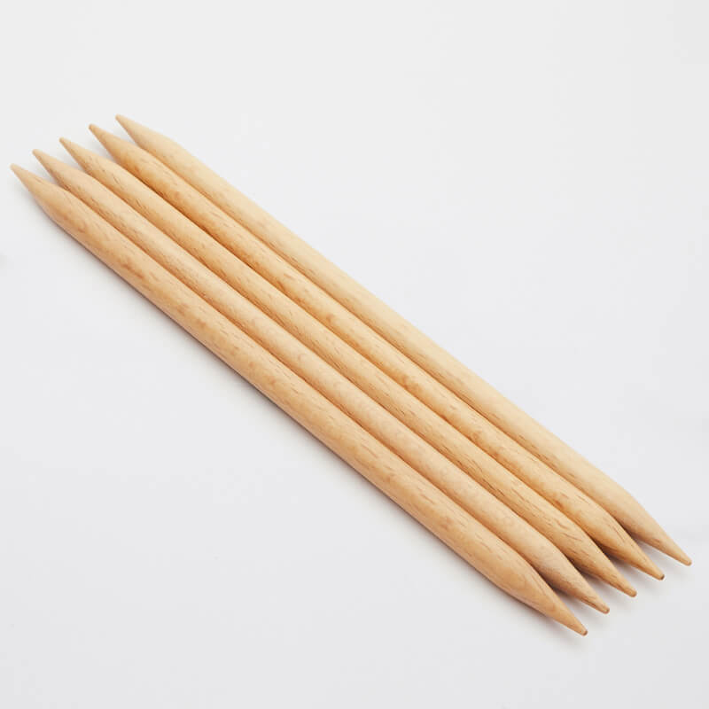 Basix DPNs 20cm - Beech Wood - Knit Pro