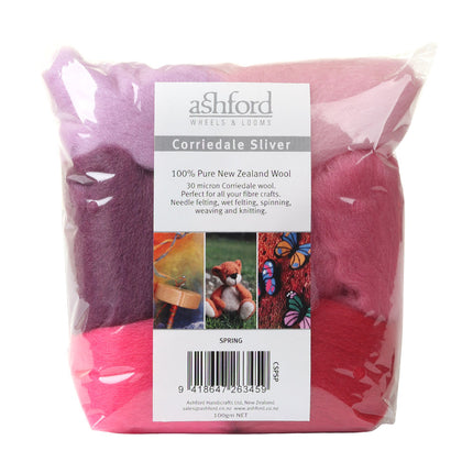 Corriedale Sliver Packs 100g - Ashford