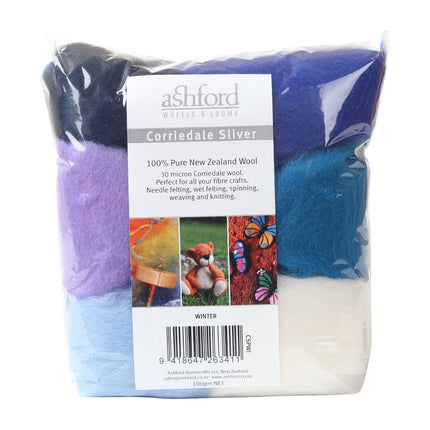 Corriedale Sliver Packs 100g - Ashford