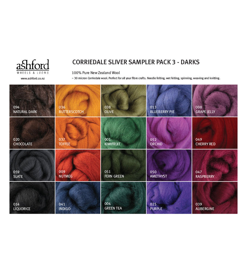 Corriedale Sampler Packs - Ashford