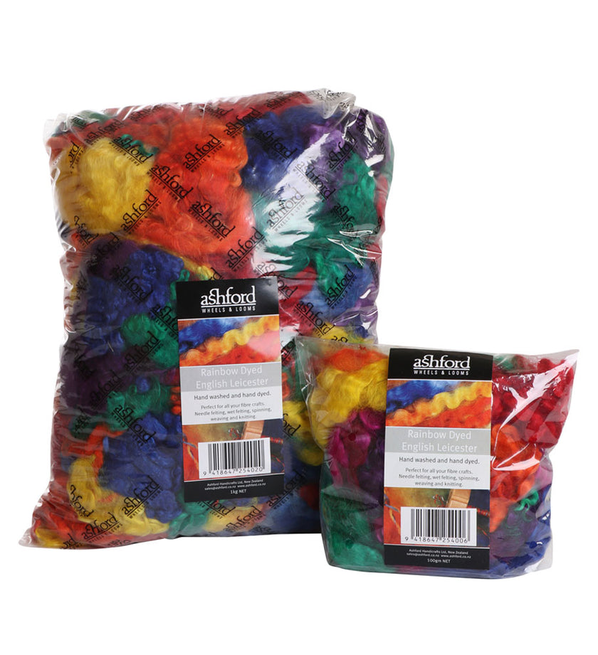 Rainbow Dyed English Leicester - 100g - Ashford